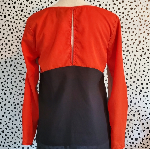 Colorblock long sleeve blouse - Picture 3 of 4